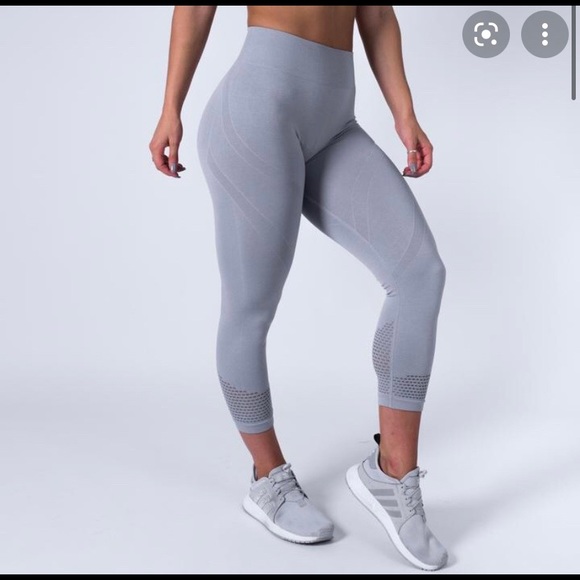 Muscle Nation v2 Seamless High Waist 7/8 Leggings - Lilac Grey - Picture 1 of 5